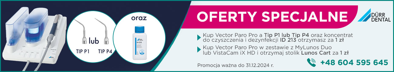 Kup Vector Paro Pro a Tip P1 lub Tip P4 oraz koncentrat do czyszczenia i dezynfekcji ID 213 otrzymasz za 1 zł Kup Vector Paro Pro w zestawie z MyLunos Duo  lub VistaCam iX HD i otrzymaj stolik Lunos Cart za 1 zł