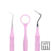 Zestaw narzędzi stomatologicznych - różowy